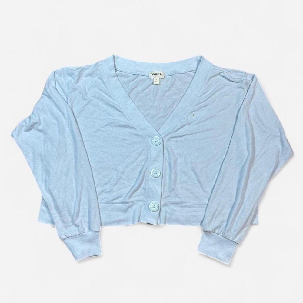 Open-edit Women's Blue Cardigan